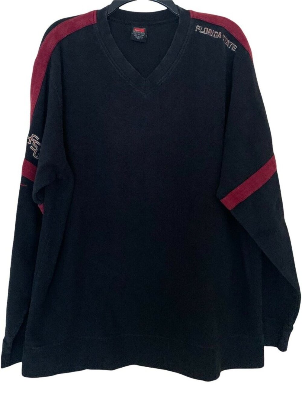 Nike Logo FSU Florida State XL Pullover Cotton Jersey Sweater Rare Vintage? Mens